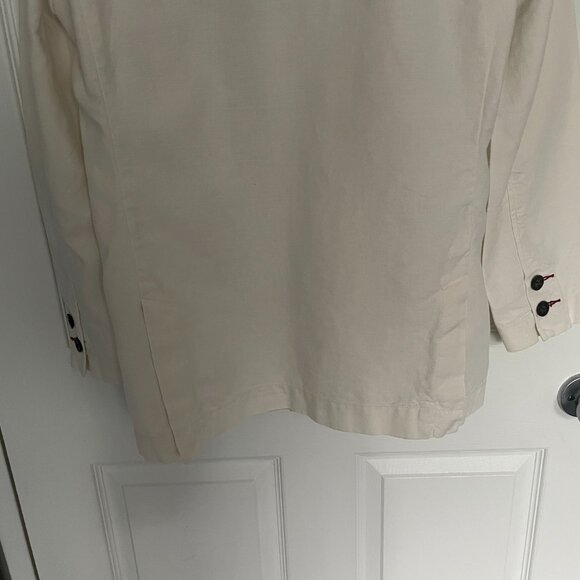 Men's Cotton/Linen Blend Sports Jacket Indigo Palms by Tommy Bahama - Picture 6 of 17